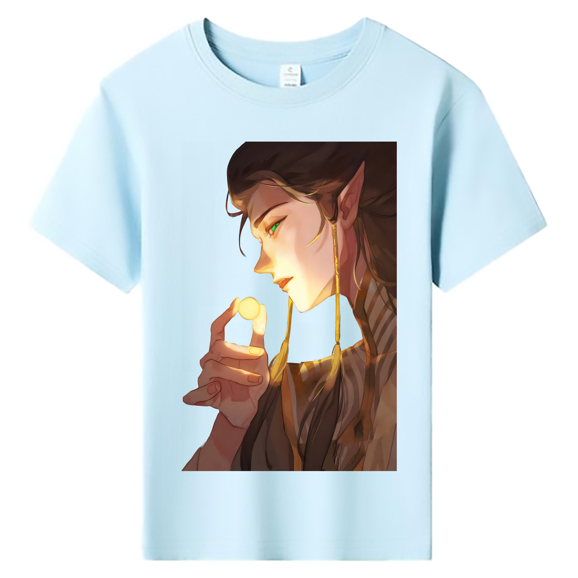 （画像用） Ne Zha 2 ナタ 魔童の大暴れ 綿100％キッズTシャツ（フロントプリント）